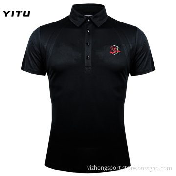 Moisture Wicking Dry Fit Polo Shirt Black